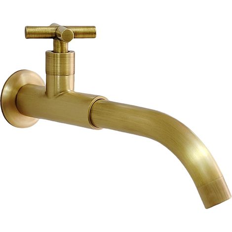 Robinet de Mural Eau Froide Laiton Antique, 23CM (1/5)