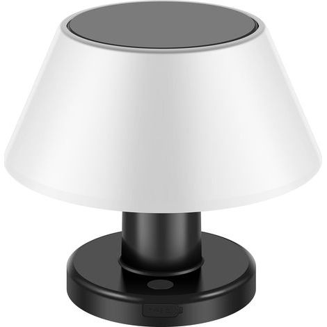 USB-wiederaufladbare Solar-Tischleuchte, moderne wasserdichte Tischleuchte (IP65), kabellos, 4 einstellbare Beleuchtungsmodi, LED-Nachttischlampe für Terrasse, Garten, Schlafzimmer, Wohnzimmer (1/5)