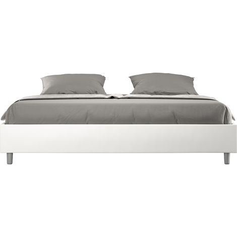 Letto Matrimoniale Extra Large Sommier 200x200 cm Senza Rete Azelia Bianco (1/5)