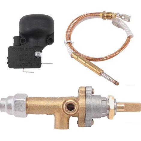 Vanne de contrôle de chauffage de terrasse, capteur thermocouple, bouton de vidange, commande de foyer au propane, sécurité (1/5)