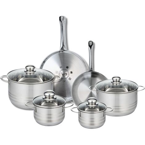 Ensemble de 2 Poêles de cuisson 24 et 28 cm et 4 faitouts 14, 16, 20 et 24 cm Elo Profi Brillant (1/5)