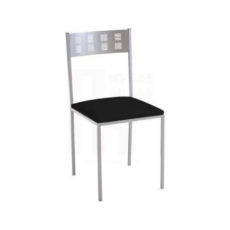 Pack de 4 sillas para salón o cocina acabado negro, 83 cm(alto)46 cm(ancho)39 cm(largo) (1/2)