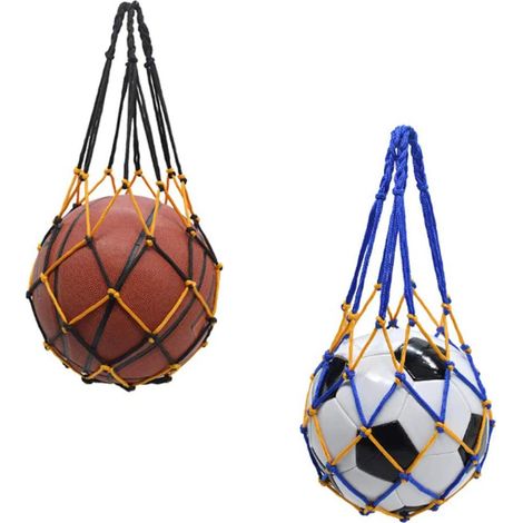 2 Sacs Filets en Maille pour Ballons de Basketball, Pratique et Portatif, Filet à Ballon Tissé à la Main pour Légumes, Basketballs et Fruits (1/5)