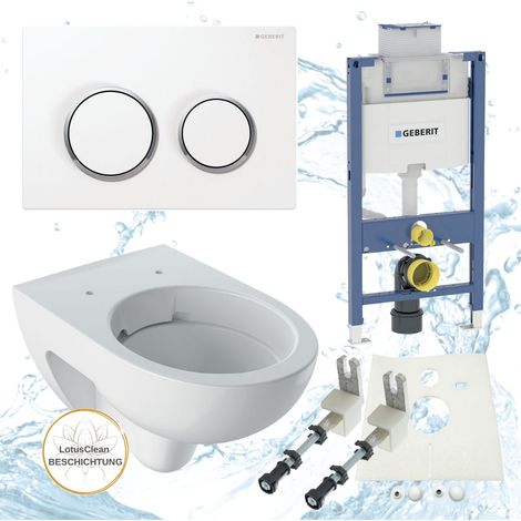 Geberit Vorwandelement Omega 98 cm Geberit Renova Nr. 1 WC spülrandlos WC Sitz Komplettset (1/4)