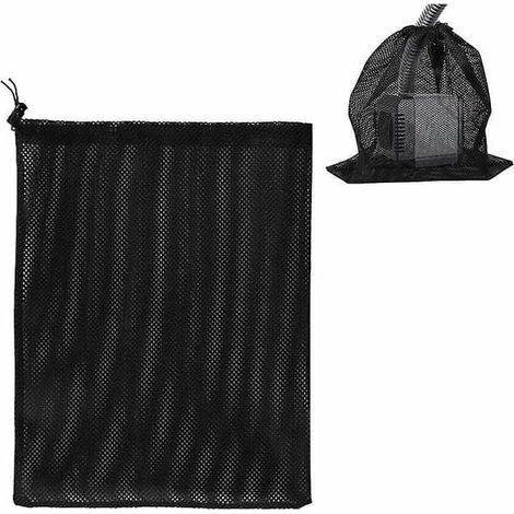 Sac pour pompe, sac filtrant en filet pour pompe à eau, sac filtrant pour pompe à poussière, sac en filet pour pompe, accessoires de filtration pour pompe à eau domestique (41×31cm, noir) (1/5)