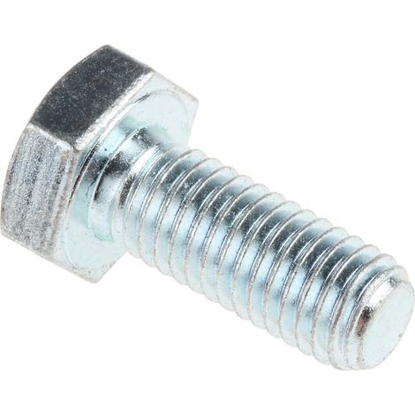 Vis à tête hexagonale, Acier Passivé, zinc, M10 x 25mm ( Prix pour Sachet de 50 )
