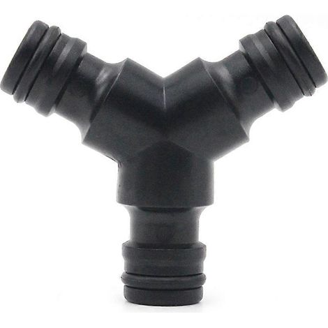 Lot de 5 raccords rapides en Y à trois voies pour tuyau d'arrosage, raccords en Y pour tuyau d'eau (noir) (1/5)