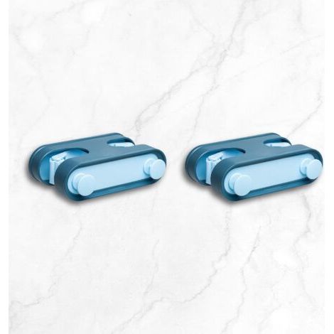 Lot de 2 Porte-balais muraux Autocollants, Crochets muraux adhésifs sans perçage, Porte-balais muraux, Accessoires Maison avec Crochets Porte-Objets, Peu encombrants (1/5)