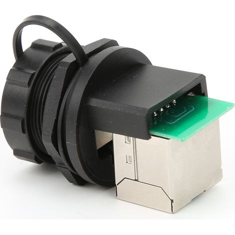 Lot de 2 adaptateurs RJ45 à angle de 90° pour montage sur panneau, double prise, coupleur Ethernet étanche pour extérieur (1/5)