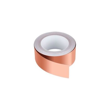 Ruban de Cuivre 30m x 50mm, Premium Feuille de Cuivre Bande Ruban Adhésif EMC Blindage Ruban Adhésif pour Blindage EMI, Artisanat, Anti-limaces, Reparations Electriques, Circuits Papier-.. (1/5)