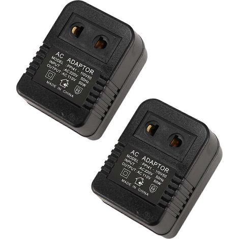Lot de 2 adaptateurs de voyage transformateurs AC220 V vers 110 V (prise européenne) (1/5)
