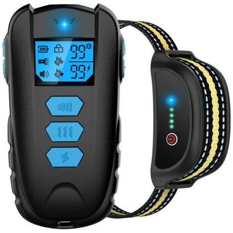 Collier De Dressage Pour Chien Avec Telecommande De 1650 Pieds, Collier De Chien Etanche Ipx7 Avec Bip, Vibration, Choc, Reglable De 0 A 99 Niveaux De Vibration De Choc Pour Petits, Moyens Et G