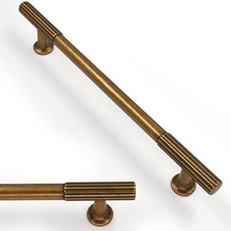 4 Pack Antique Brass Cabinet Pulls 6.3 Inch(160mm) Kitchen Cupboard Handles Solid Zinc Alloy Cabinet Hardware Drawer Pulls