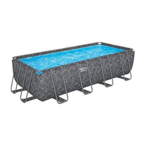 Kit Piscina fuera de tierra tubular BESTWAY - APX 365 - 549 x 274 x 132 cm - Rectangular (Filtro de arena, 250g polysphere, escalera)