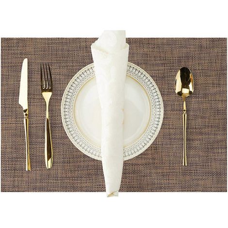 Sets de table en PVC résistant à la chaleur – Réutilisables et antidérapants – pour table à manger (1/5)