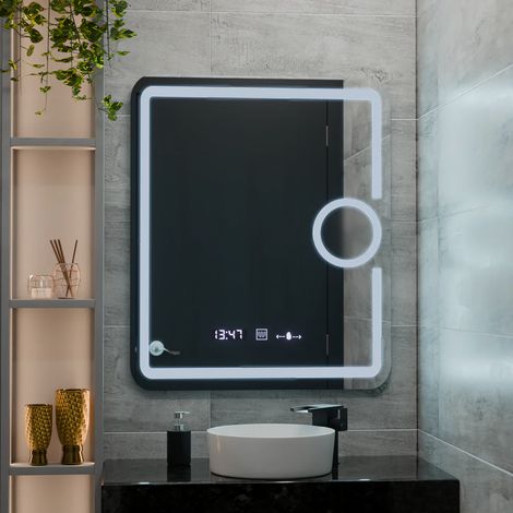 Miroir LED Rectangulaire 60x80 Desembuage Loupe Cosmetique (1/5)