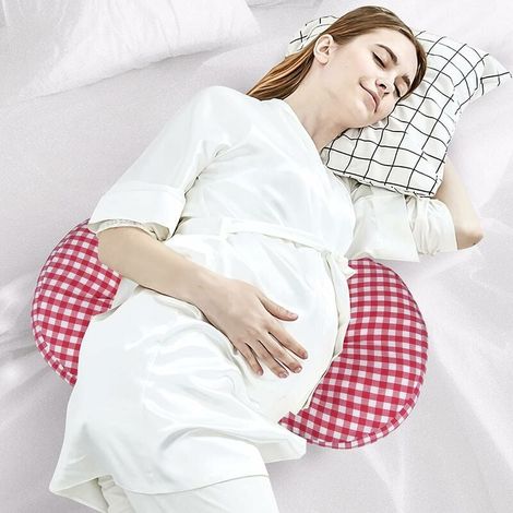 Cuscino per la gravidanza, cuscini di supporto per la pancia per la maternità che dorme di lato con doppio cuneo per pance e schiena, il miglior regalo per la mamma incinta