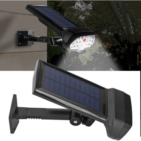 Lampe solaire de jardin, applique murale extérieure étanche, lampe à détecteur de mouvement PIR 16 LED, éclairage solaire extérieur pour murs de jardin, patios, terrasses, éclairage de sécurité. (1/5)