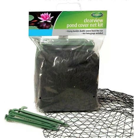 Filet de protection pour bassin Clearview 6 x 10 m, filet résistant pour la protection des poissons, maille noire