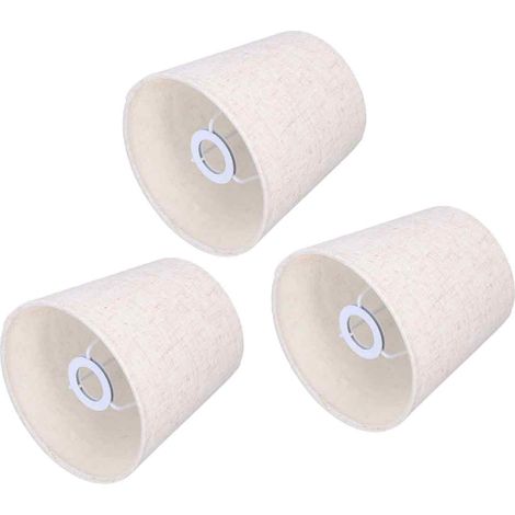 Lampshade - Linen Fabric + Iron - 15 X 14 X 11 Cm - For E14 Candle Chandelier - Intervention Type - 3 Pieces (1/5)