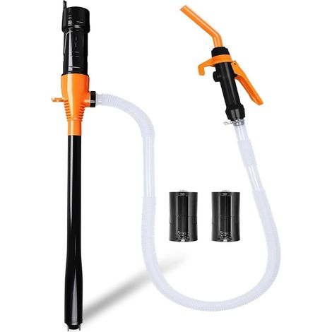Pompe de transfert de carburant alimentée par batterie, pompe de transfert de liquide portable avec buse d'arrêt rapide, joint en spirale anti-fuite, 2,5 GPM pour essence, diesel, huile, gaz, aquarium (1/5)