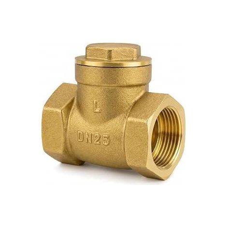Messing-Rückschlagventil 1 Zoll DN25 Horizontalventil für Sanitärinstallationen (1/5)