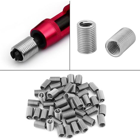 50 pièces inserts hélicoïdaux filetés en acier inoxydable SS304, longueur 3D, M6 x 1.0, pour réparation de filets