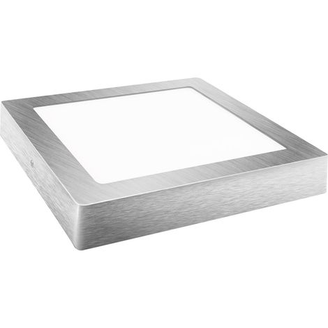 Faretto LED da incasso superficie quadrata matel silver 6w neutro