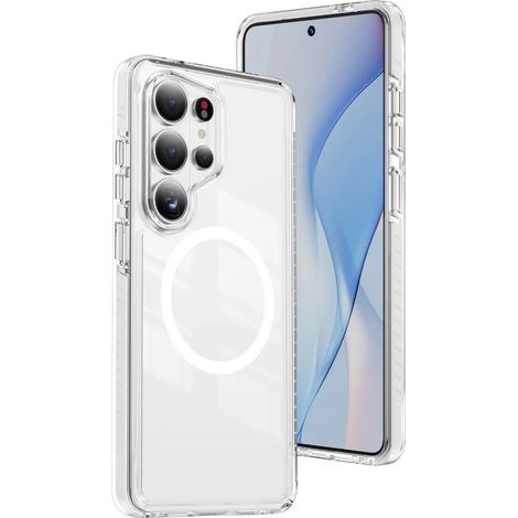 (Blanc, Galaxy S23+) Coque de protection en PC+TPU anti-jaunissement et silicone antidérapant (1/5)