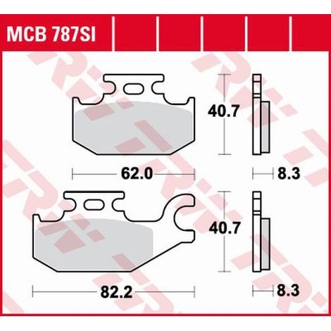 Pastiglie freno TRW ZF KH413 sinterizzate per fuoristrada Suzuki LTA / LTF 400 08-, LTA 450 06-12, LTA 500 09-, LTA 700 05-07, LTA 750 08-, anteriori