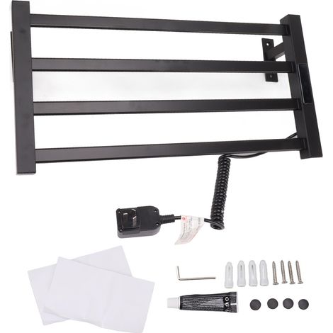 Sèche-serviette thermostatique mural sans perçage, affichage numérique, étagère chauffante électrique, prise AU 220V (1/5)