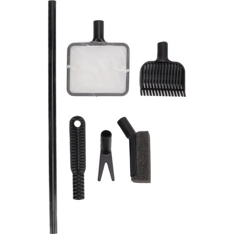 Brosse de nettoyage pour aquarium 4 en 1 à long manche, kit de nettoyage pour mini aquarium en verre (1/5)