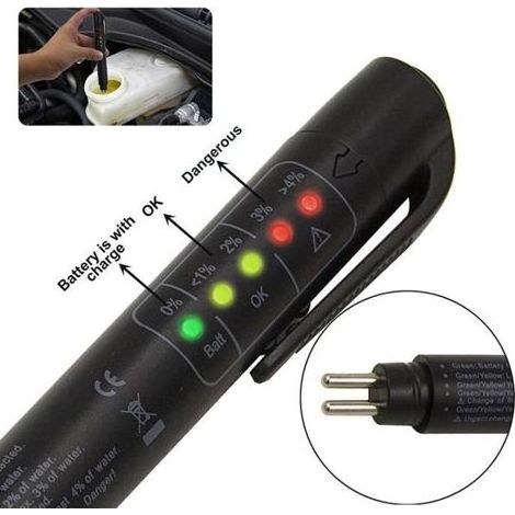 Testeur de liquide de frein - Mini - OBD2 - Affichage à LED - Vérification de l'humidité - Universel (1/4)
