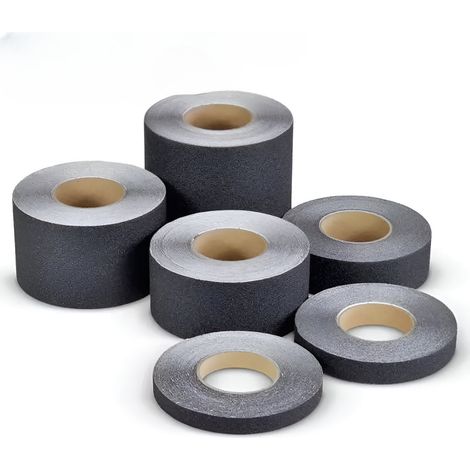 Nastro adesivo antiscivolo nero per interni ed esterni Larghezza - 100mm x 2MT (1/4)