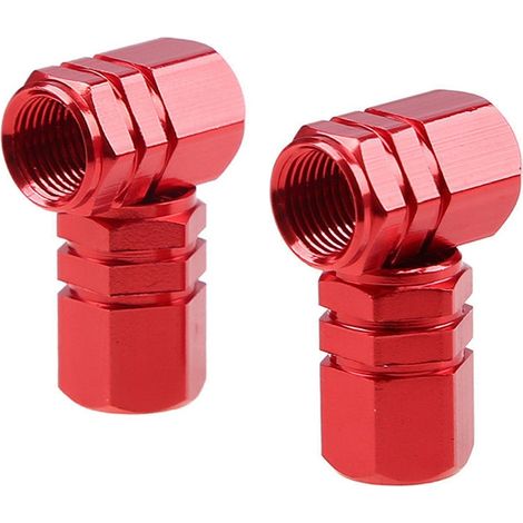 BOUCHONS DE VALVES EN ALUMINIUM ROUGE 4PCS AMIO (1/2)