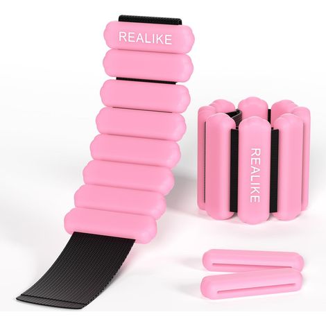 Poids de cheville pour les femmes Poignet jambe Bracelet pondéré réglable pour Pilates Yoga marche aérobic 2 pièces en Set 1lb (453.5g) par pièce (1/5)