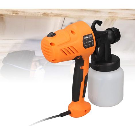 Pistola pulverizadora eléctrica para pintura – Atomización fina, 3 patrones de pulverización ajustables para pinturas de látex en paredes, techos y muebles – Naranja (1/5)
