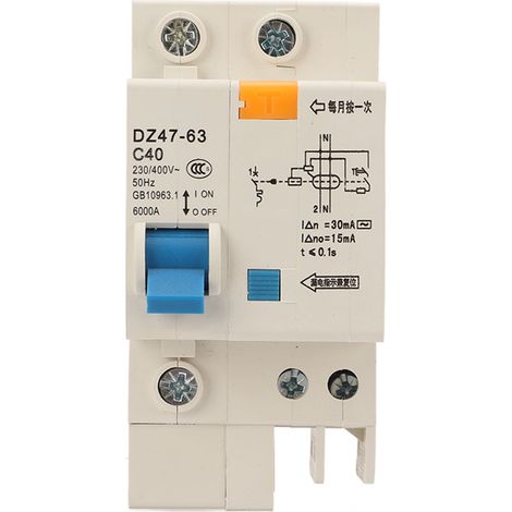Miniatur-Leistungsschalter, tragbarer Überlastschutzschalter, 40 A, 230 V, 400 V, DIN-Schienenmontage, 6000 A (1/5)