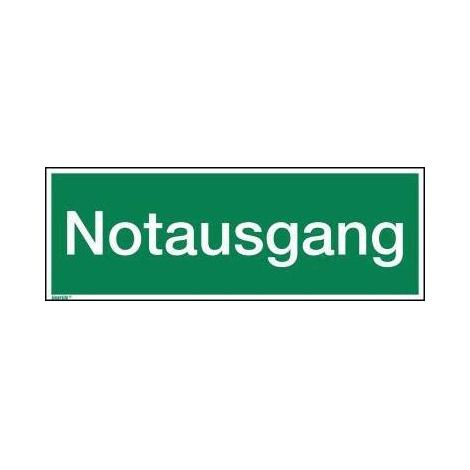 Hinweisschild Notausgang 297x105mm PVC