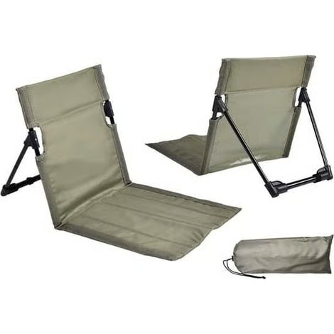 Chaises de plage pliantes portables, légères avec dossier et sac de transport, serviette de bain de soleil adaptée pour piscine, camping, pique-nique, pelouse Verte Green (1/5)