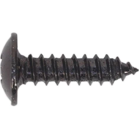 Sealey Self-Tapping Screw 4.2 x 16mm Flanged Head Black Pozi Pack of 100 BST4216