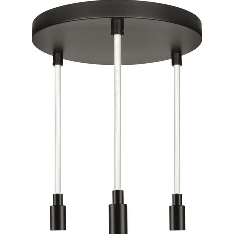 OSRAM OSRAM DECOR Suspension Glow Plaque 3x E27, 28W, 1400lm, 2700K, Noir, Acier/Plastique, illuminé (1/5)