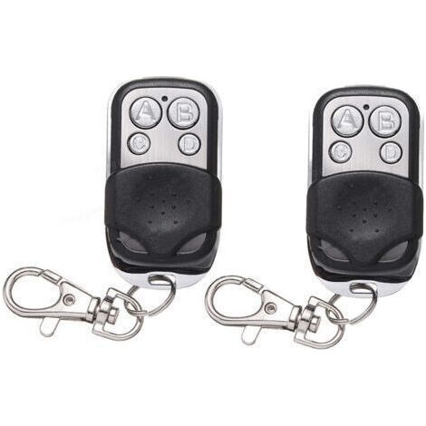 2 Piece 433.92MHz Garage Remote Control Duplicate Remote Control for 302 304 313 220 250 252, 4 Buttons (1/4)