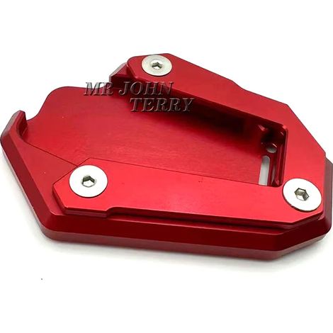 (Rouge sans logo) Compatible avec Ducati Desert X DesertX Desert-X 2022 2023 Accessoires moto : extension de béquille latérale, repose-pied élargi, maxpower (1/4)
