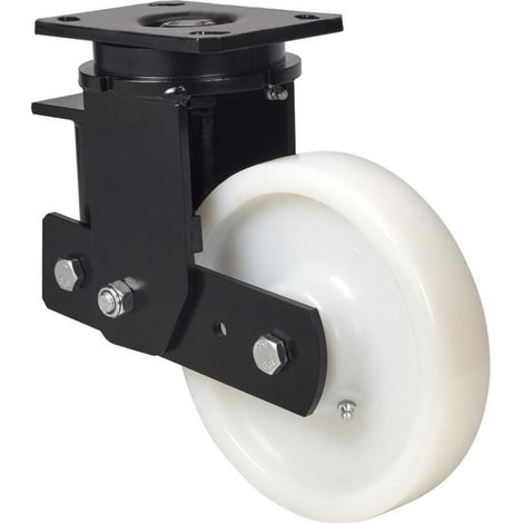 rueda giratora placa 10hlsb200-ftb suspension nylon blanco extrafuerte bolas (1/2)