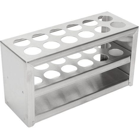 Support métallique pour tubes à essai, 12 puits, 0,75 pouce, trois couches, support pour tubes à centrifuger en acier inoxydable haute résistance pour une utilisation en laboratoire et en milieu scola