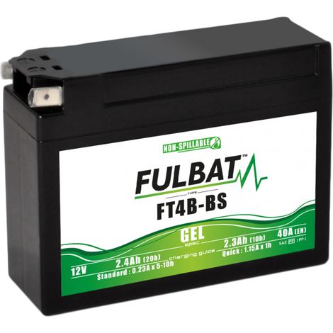 Batterie Fulbat GEL SLA FT4B-BS GEL 12V 2.3AH 40 AMPS 113x38x85 (1/2)