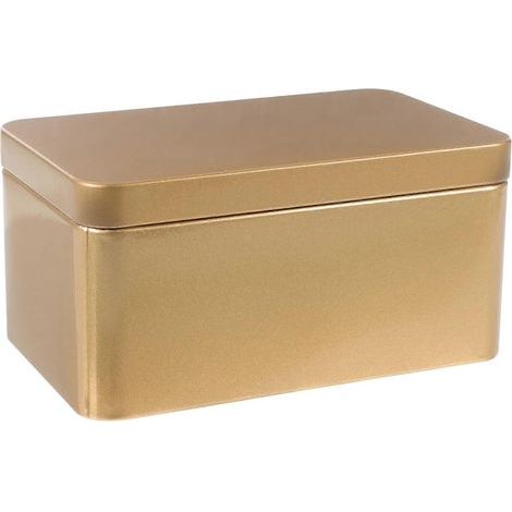Boîte rectangulaire en fer-blanc, mini-boîte de rangement portable pour thé, bonbons ou autres aliments - 13 x 8 x 6 cm (couleur aléatoire)-Red (1/4)