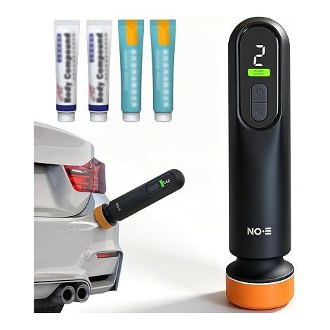 Car Polisher Kit, Mini Car Polishing Kit with Battery, Rechargeable Cordless Polisher with 2 Polishing Pads, Car Window Oil Film Cleaning Machine (1/5)