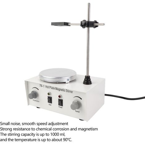 Agitateur Magnétique Chauffant Électrique Transportable Professionnel Laboratoire Mélangeur Liquide Machine Fiche UE 220V (1/5)